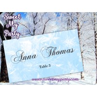 Winter Wedding Place Card template,Snowflakes Wedding Place Card templates,(11)